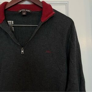 Men’s Michael Kors Gray Quarter Zip Size Medium
